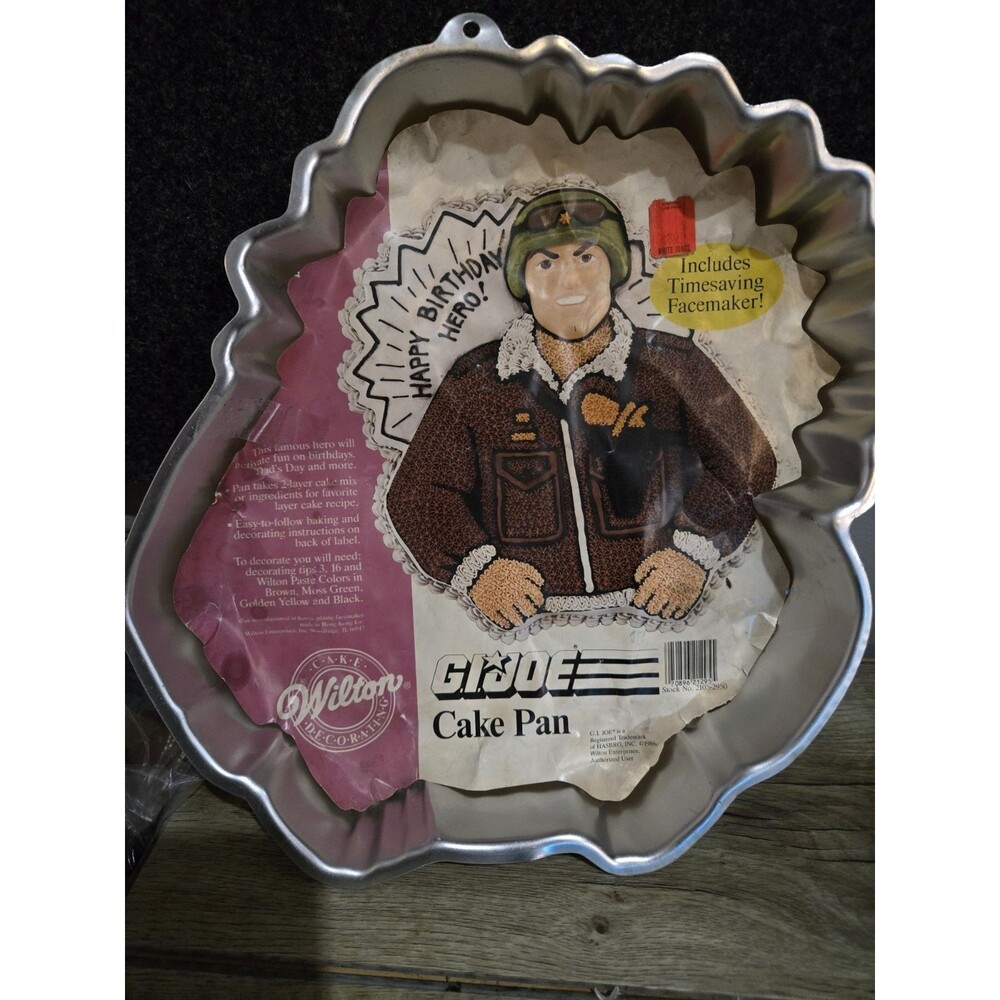 1986 Wilton GI JOE HAWK Army Military Party Character CAKE PAN Mold #2105-2950